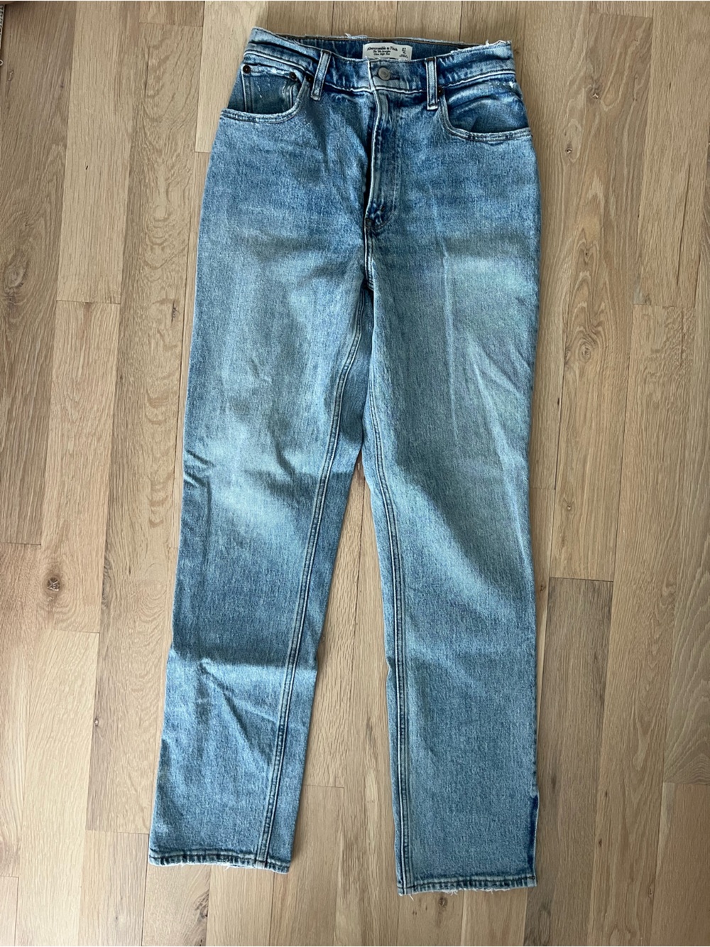 Abercrombie & Fitch Light Blue Flare Slot Hem Jeans